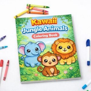 JUNGLE ANIMALS COLORING BOOK